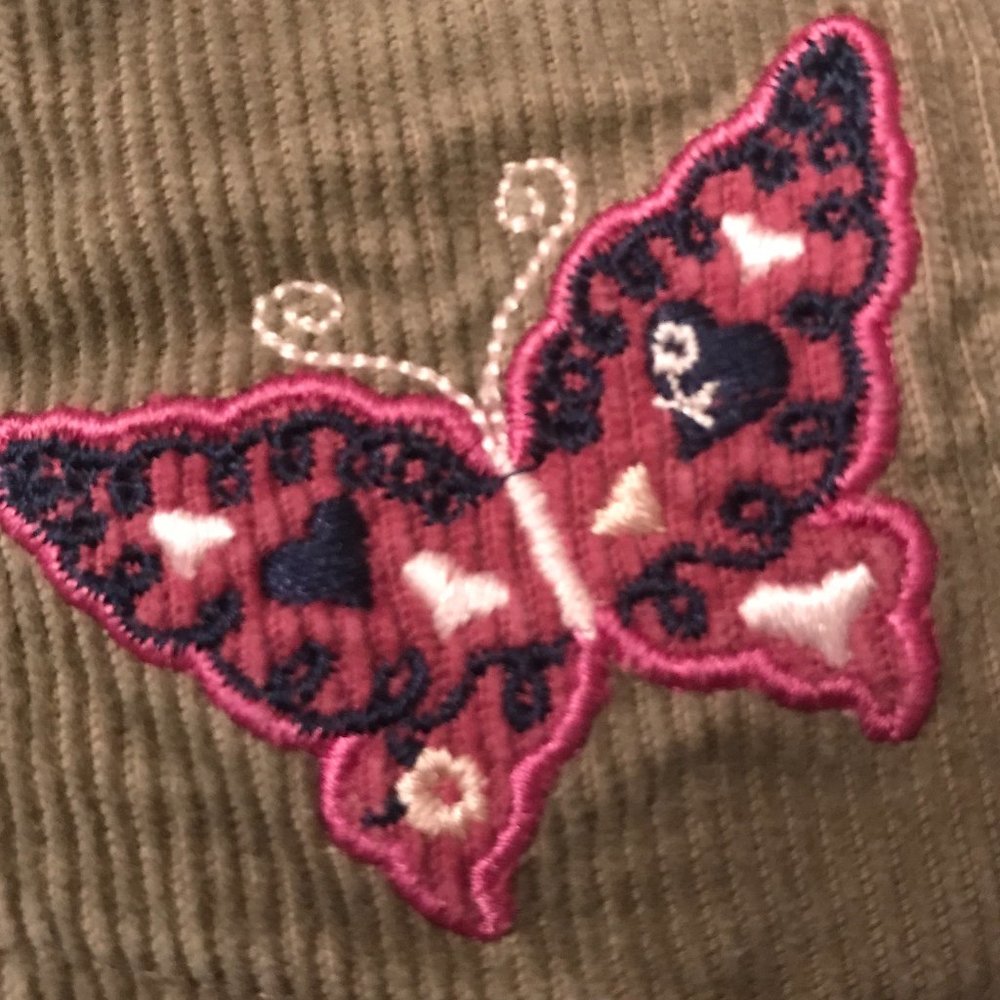 Gap Kids 5-Pocket Tan Butterfly Jeans 100% Cotton - Picture 2 of 3